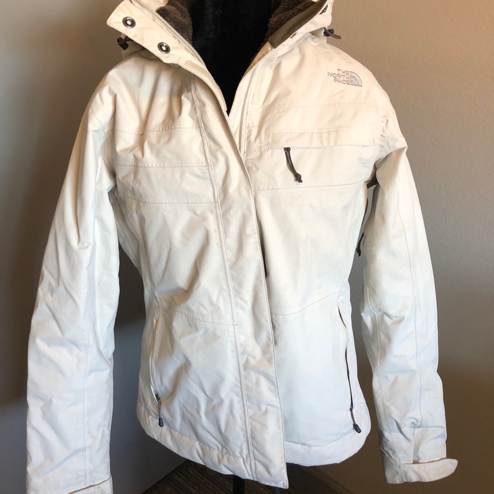 North Face Fleece Lined White Jacket